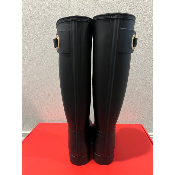 Hunter Original Refined Tall Rain Boots - Size 7 (Black) - Picture 3 of 10
